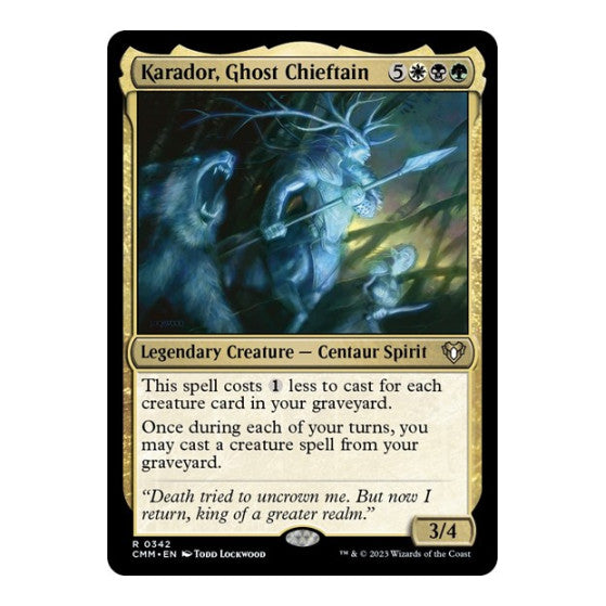 Karador Ghost Chieftain (CMM) #342 Rare (Lightly Played) Commander Masters Magic: The Gathering: 2023