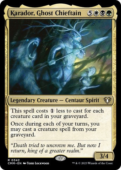 Karador Ghost Chieftain (CMM) #342 Rare (Lightly Played) Commander Masters Magic: The Gathering: 2023