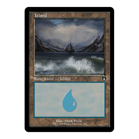 Island 442 Retro Frame (CMM) #442 Land (Foil Near Mint) Commander Masters Magic: The Gathering: 2023