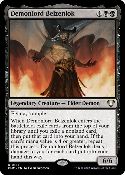 Demonlord Belzenlok (CMM) #151 Rare (Near Mint) Commander Masters Magic: The Gathering: 2023