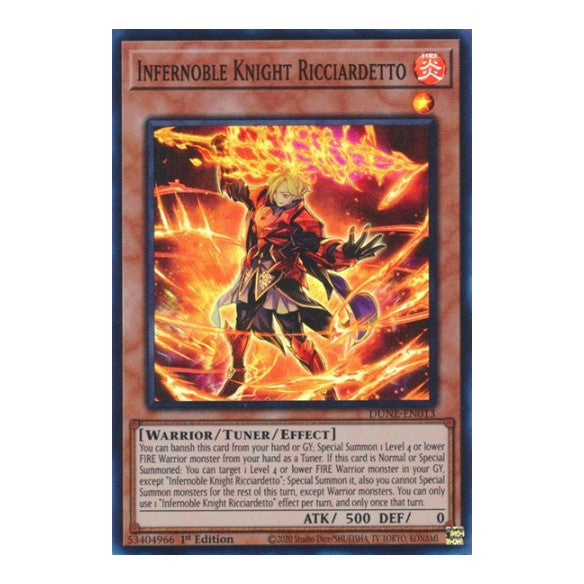 Infernoble Knight Ricciardetto (DUNE) #DUNE-EN013 Super Rare (1st Edition Near Mint) Duelist Nexus YuGiOh: 2023