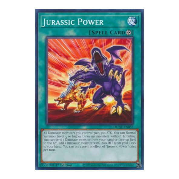 Jurassic Power (DUNE) #DUNE-EN053 Common (1st Edition Near Mint) Duelist Nexus YuGiOh: 2023