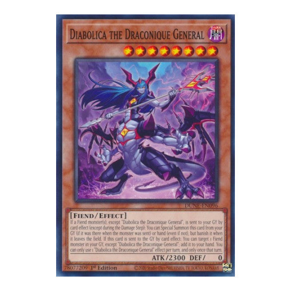 Diabolica the Draconique General (DUNE) #DUNE-EN096 Common (1st Edition Near Mint) Duelist Nexus YuGiOh: 2023