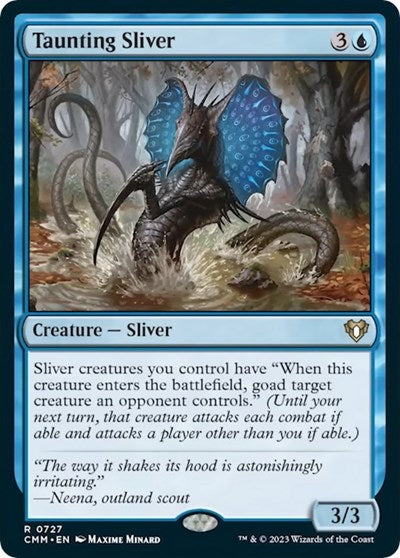 Taunting Sliver (CMM) #727 Rare (Lightly Played) Commander Masters Magic: The Gathering: 2023
