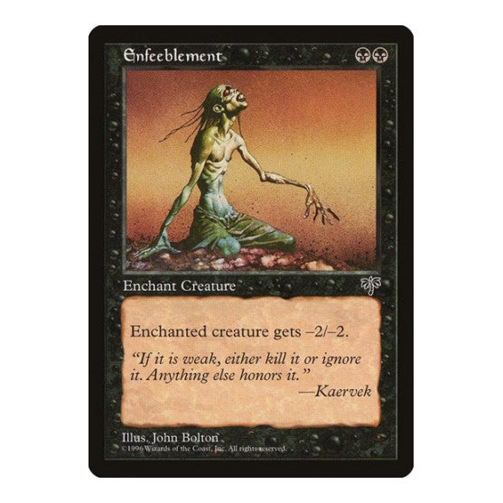 Enfeeblement (MIR) #121 Common Mirage Magic: The Gathering: 1996