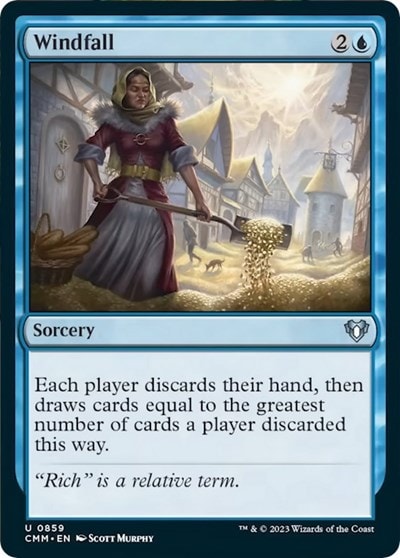 Windfall (CMM) #859 Uncommon (Lightly Played) Commander Masters Magic: The Gathering: 2023