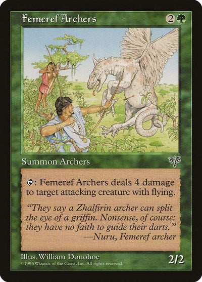 Femeref Archers (MIR) #215 Uncommon (Lightly Played) Mirage Magic: The Gathering: 1996