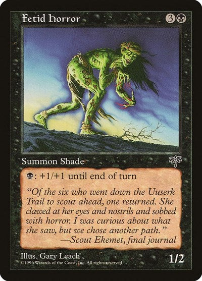 Fetid Horror (MIR) #123 Common (Lightly Played) Mirage Magic: The Gathering: 1996