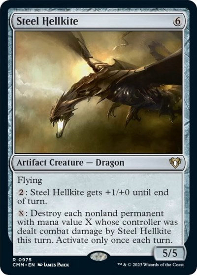 Steel Hellkite (CMM) #975 Rare (Near Mint) Commander Masters Magic: The Gathering: 2023