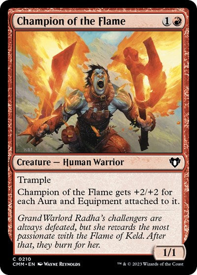 Champion of the Flame (CMM) #210 Common (Lightly Played) Commander Masters Magic: The Gathering: 2023