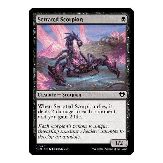 Serrated Scorpion (CMM) #185 Common (Lightly Played) Commander Masters Magic: The Gathering: 2023