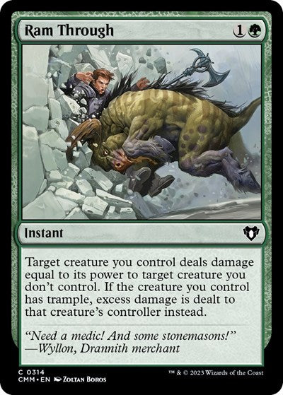 Ram Through (CMM) #314 Common (Lightly Played) Commander Masters Magic: The Gathering: 2023