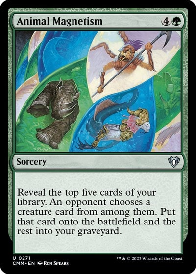 Animal Magnetism (CMM) #271 Uncommon (Lightly Played) Commander Masters Magic: The Gathering: 2023