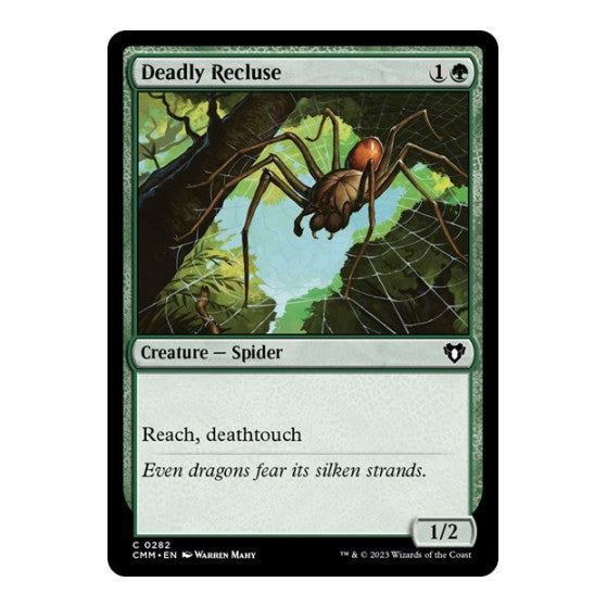 Deadly Recluse (CMM) #282 Common (Lightly Played) Commander Masters Magic: The Gathering: 2023