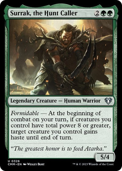 Surrak the Hunt Caller (CMM) #326 Uncommon (Foil Lightly Played) Commander Masters Magic: The Gathering: 2023