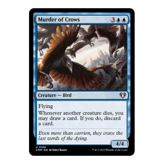 Murder of Crows (CMM) #106 Uncommon (Lightly Played) Commander Masters Magic: The Gathering: 2023