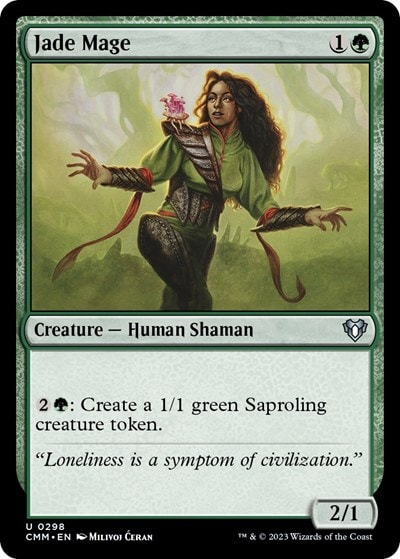 Jade Mage (CMM) #298 Uncommon (Lightly Played) Commander Masters Magic: The Gathering: 2023