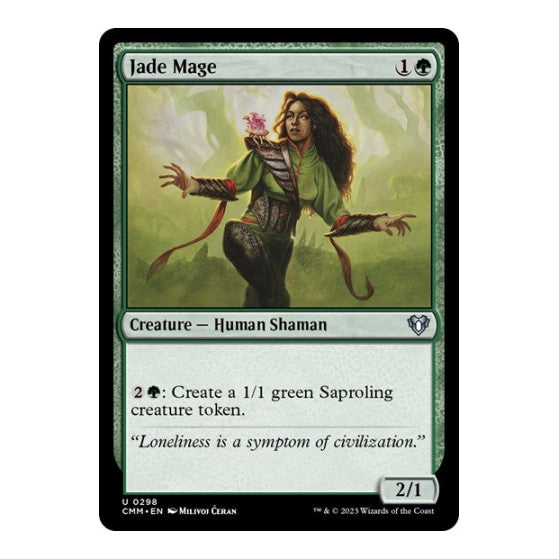 Jade Mage (CMM) #298 Uncommon (Lightly Played) Commander Masters Magic: The Gathering: 2023