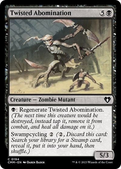Twisted Abomination (CMM) #194 Common (Lightly Played) Commander Masters Magic: The Gathering: 2023