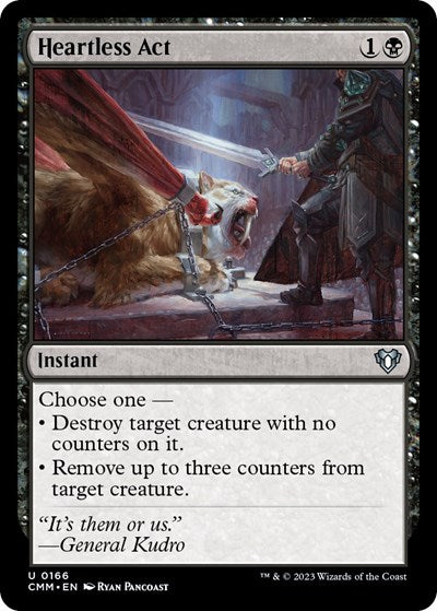 Heartless Act (CMM) #166 Uncommon (Lightly Played) Commander Masters Magic: The Gathering: 2023