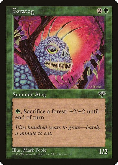 Foratog (MIR) #217 Uncommon (Moderately Played) Mirage Magic: The Gathering: 1996