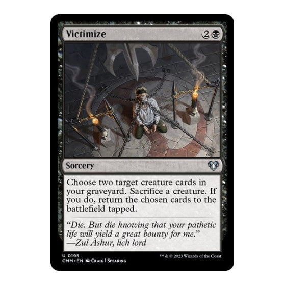 Victimize (CMM) #195 Uncommon Commander Masters Magic: The Gathering: 2023