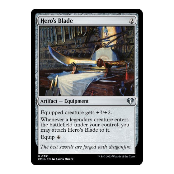 Hero's Blade (CMM) #391 Uncommon (Lightly Played) Commander Masters Magic: The Gathering: 2023