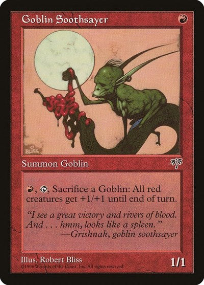 Goblin Soothsayer (MIR) #179 Uncommon (Moderately Played) Mirage Magic: The Gathering: 1996