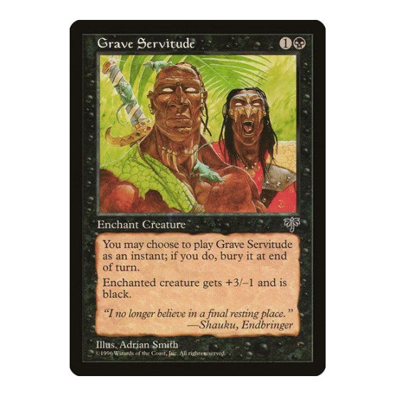 Grave Servitude (MIR) #126 Common (Lightly Played) Mirage Magic: The Gathering: 1996