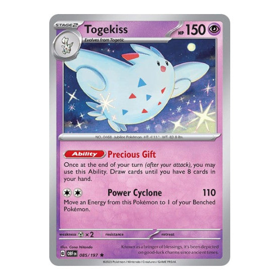 Togekiss (OBF) #085/197 Rare (Holofoil Lightly Played) SV03: Obsidian Flames Pokemon: 2023