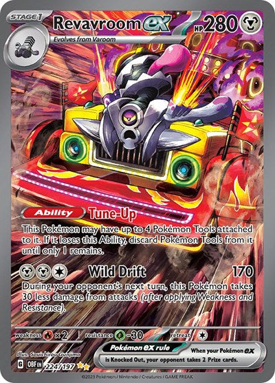 Revavroom ex 224 197 (OBF) #224/197 Special Illustration Rare SV03: Obsidian Flames Pokemon: 2023