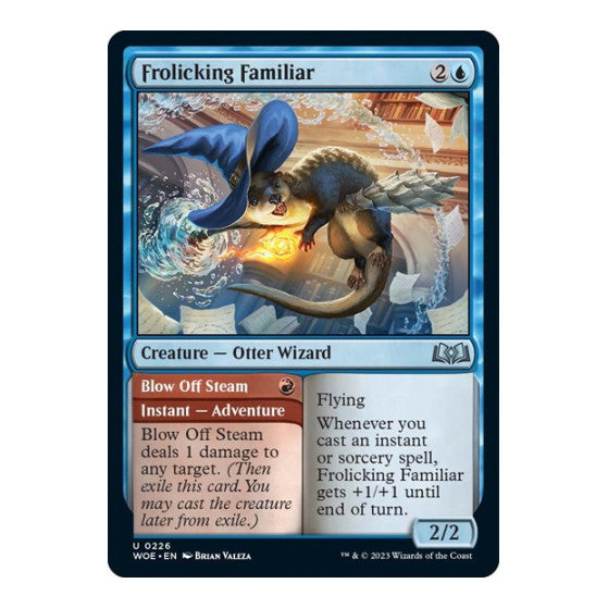 Frolicking Familiar (WOE) #226 Uncommon (Lightly Played) Wilds of Eldraine Magic: The Gathering: 2023
