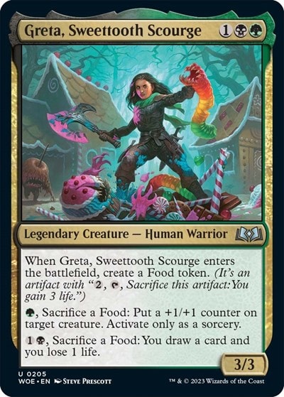 Greta Sweettooth Scourge (WOE) #205 Uncommon (Lightly Played) Wilds of Eldraine Magic: The Gathering: 2023