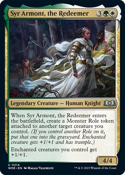Syr Armont the Redeemer (WOE) #214 Uncommon (Lightly Played) Wilds of Eldraine Magic: The Gathering: 2023