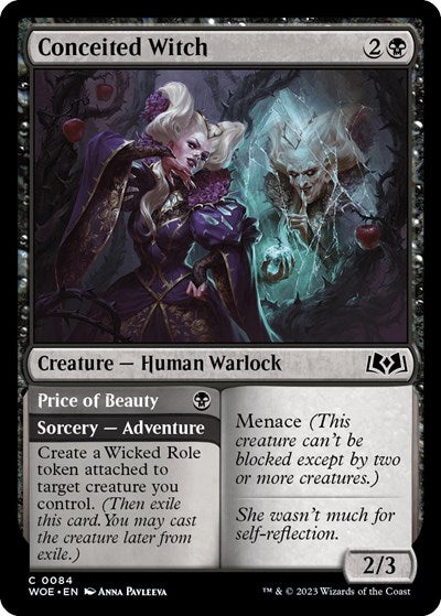 Conceited Witch (WOE) #84 Common Wilds of Eldraine Magic: The Gathering: 2023