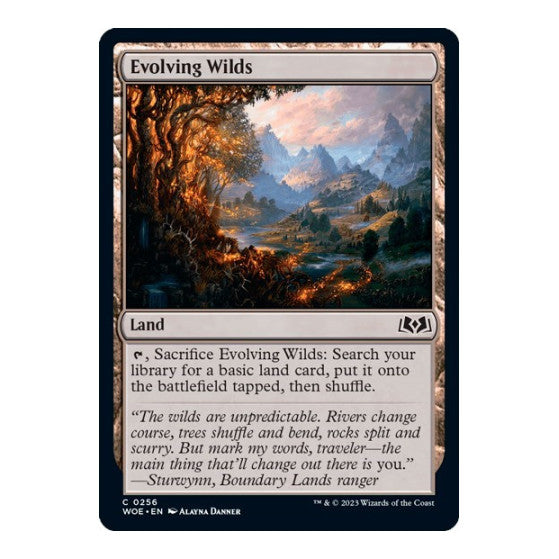 Evolving Wilds (WOE) #256 Common (Lightly Played) Wilds of Eldraine Magic: The Gathering: 2023