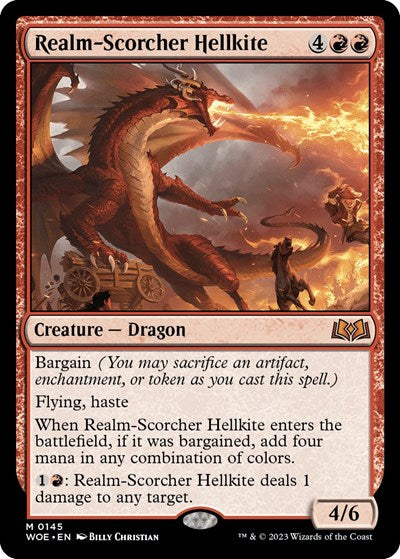 Realm Scorcher Hellkite (WOE) #145 Mythic Rare (Near Mint) Wilds of Eldraine Magic: The Gathering: 2023