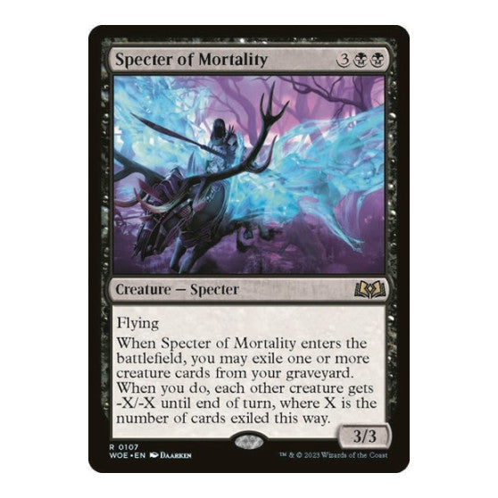 Specter of Mortality (WOE) #107 Rare Wilds of Eldraine Magic: The Gathering: 2023