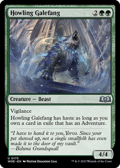 Howling Galefang (WOE) #175 Uncommon (Lightly Played) Wilds of Eldraine Magic: The Gathering: 2023