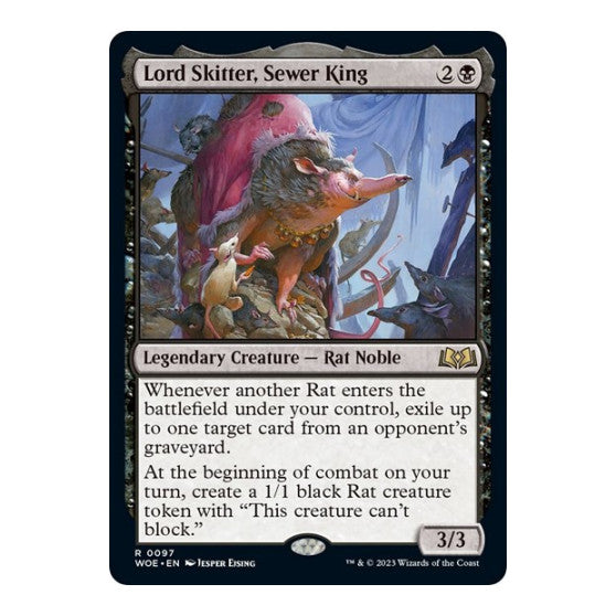 Lord Skitter Sewer King (WOE) #97 Rare (Lightly Played) Wilds of Eldraine Magic: The Gathering: 2023