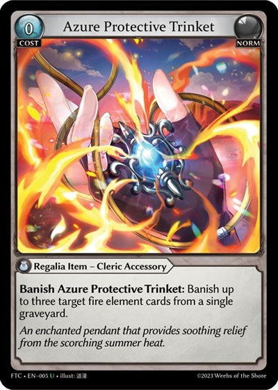 Azure Protective Trinket (FTC) #005 Uncommon (Lightly Played) Fractured Crown Grand Archive TCG: 2023