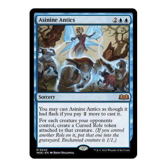 Asinine Antics (WOE) #42 Mythic Rare (Lightly Played) Wilds of Eldraine Magic: The Gathering: 2023
