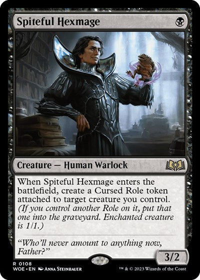 Spiteful Hexmage (WOE) #108 Rare (Near Mint) Wilds of Eldraine Magic: The Gathering: 2023