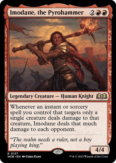 Imodane the Pyrohammer (WOE) #137 Rare (Near Mint) Wilds of Eldraine Magic: The Gathering: 2023