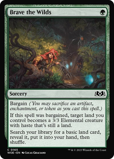 Brave the Wilds (WOE) #165 Common (Lightly Played) Wilds of Eldraine Magic: The Gathering: 2023
