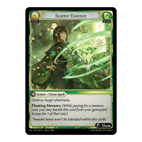 Scatter Essence (FTC) #081 Uncommon (Lightly Played) Fractured Crown Grand Archive TCG: 2023