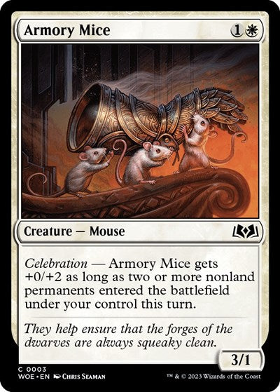 Armory Mice (WOE) #3 Common (Lightly Played) Wilds of Eldraine Magic: The Gathering: 2023