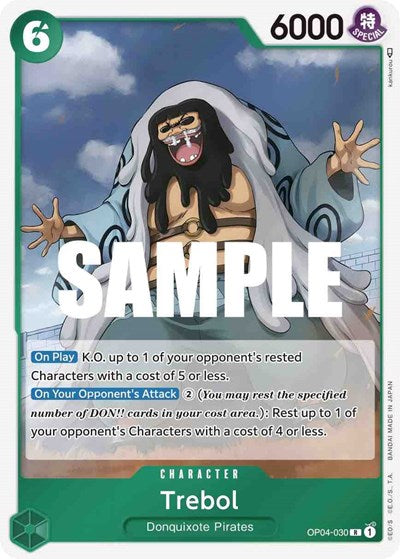 Trebol (OP04) #OP04-030 Rare (Foil Near Mint) Kingdoms of Intrigue One Piece Card Game: 2023
