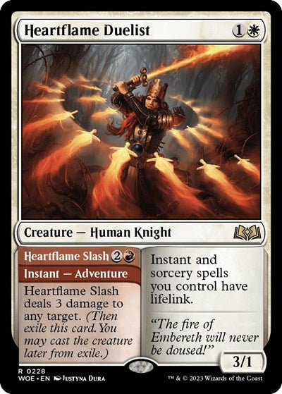 Heartflame Duelist (WOE) #228 Rare (Lightly Played) Wilds of Eldraine Magic: The Gathering: 2023