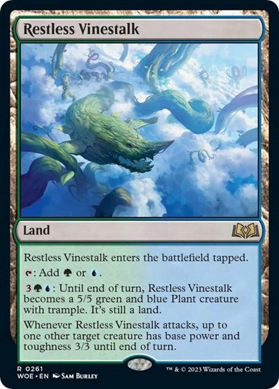 Restless Vinestalk (WOE) #261 Rare (Near Mint) Wilds of Eldraine Magic: The Gathering: 2023